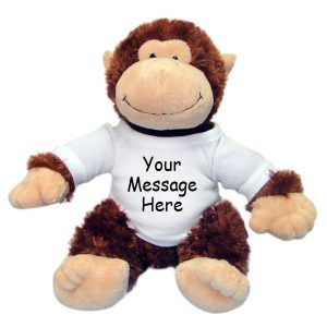 Personalized Stuffed Monkey - 12 inch Plush Chimp